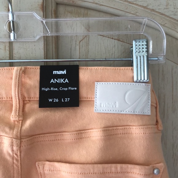 Mavi Anika Carmel Cream La Vintage High waisted crop flare jeans - Picture 8 of 16